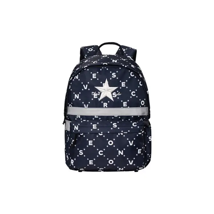 Converse 14L Star-Embellished Polyester Backpack for Men and Women, Casual Blue