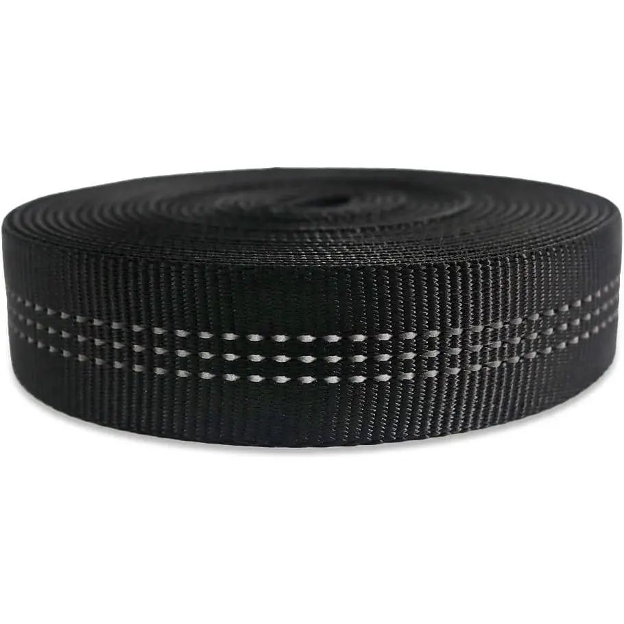 CE UIAA Certified 1 Inch Nylon Webbing Strap/Tubular Climbing Webbing - Heavy Duty Strap for Rescue, Climbing, Harnesses, Rock Work & Firefighting
