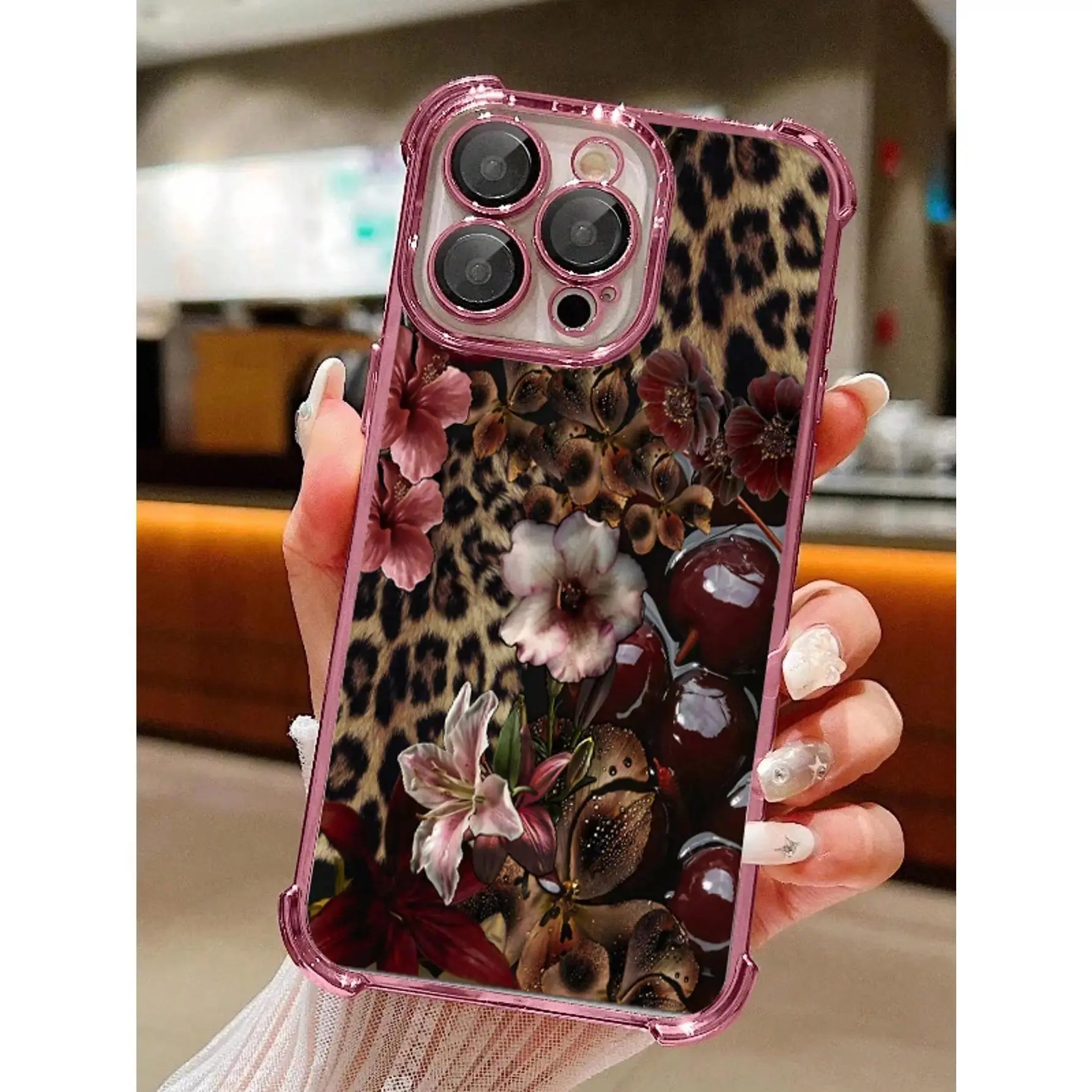 Cheetah Print TPU Handheld Smartphone Protective Case - Shockproof, Transparent, Anti-Slip, Soft Corners, Camera Protector for Samsung iPhone 17,16,15,14,13,12,11,X,XS,XS Max, Ideal Birthday Gift for Adults (Mobile Phone Accessories),summerwins summerwins