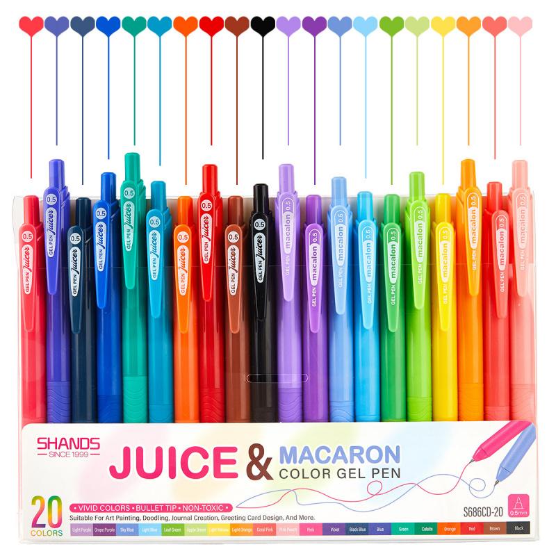 Retractable Gel Ink Pens,0.5mm Extra Fine Point Tip,Journaling Smooth Writing Note Taking Coloring No Bleed & Smear Smudge, Smudge Free for Drawing, Writing,Planner at School