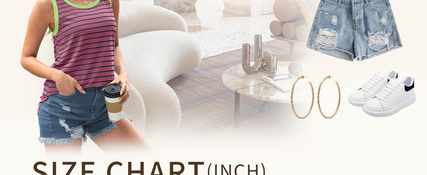 THE WELL KEPT Womens Loose Fit Casual Flowy Tank Tops Square Neck Trendy Sleeveless Summer Tops Clothes Outfits 2025