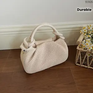 Women's Pleated Cloud-Shape Medium Shoulder Bag - Soft, Durable, Moderate-Capacity Gym Accessory with Top Handle & Crossbody Option for Daily Commute, Outdoor Use, Bags For Women