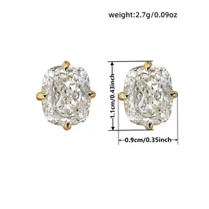 1 Pair Romantic Cubic Zirconia Stud Earrings Ear Studs For Women For Party Engagement Anniversary Jewelry Valentine's Day Gift Bride Earrings elegant minimalist stud earring jewelry engagement anniversary party jewelry valentine crystal hoop