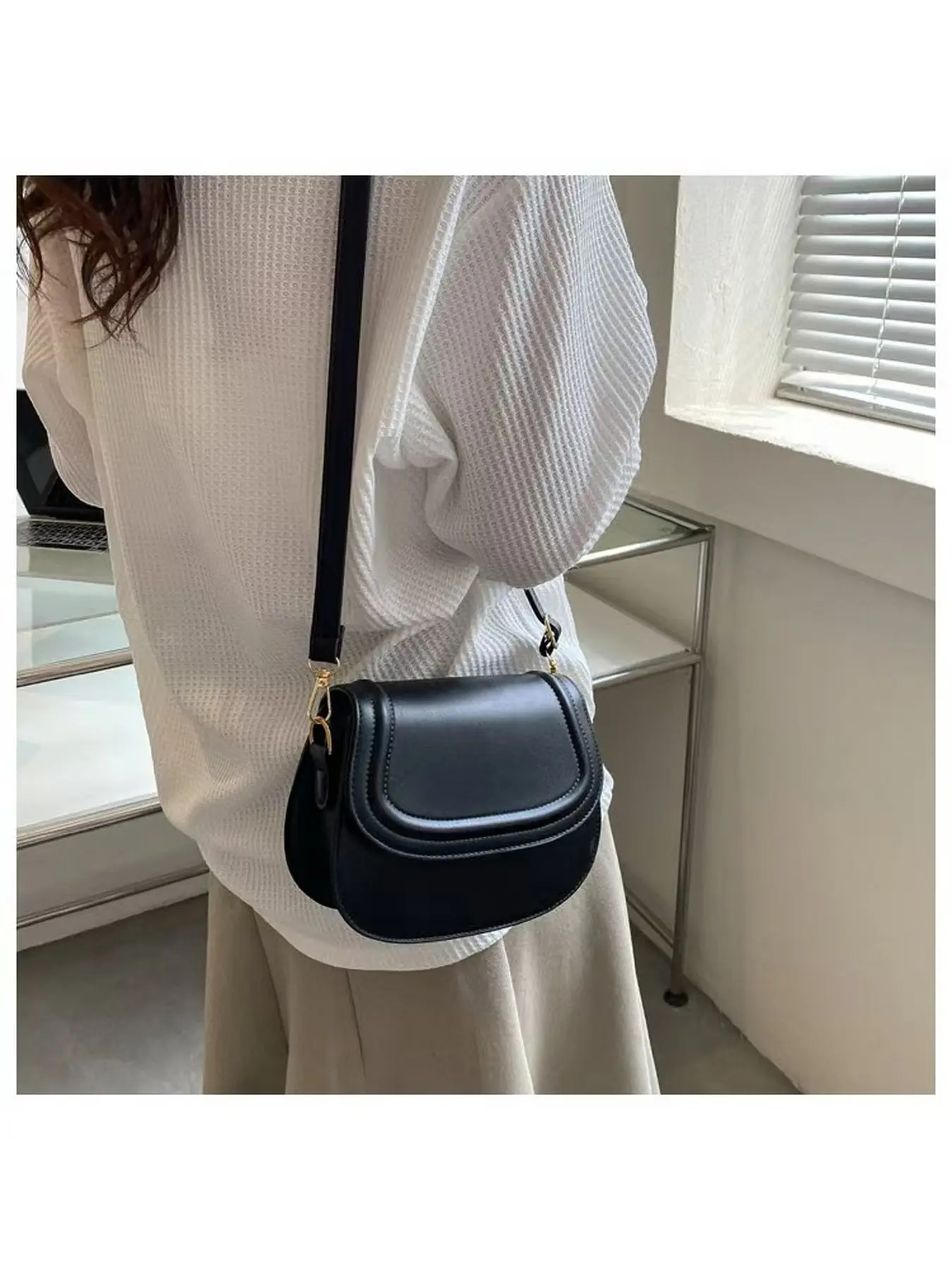 This year's trendy small bag: new fashion saddlebag, versatile niche underarm bag, INS-style shoulder and crossbody bag, Casual crossbody