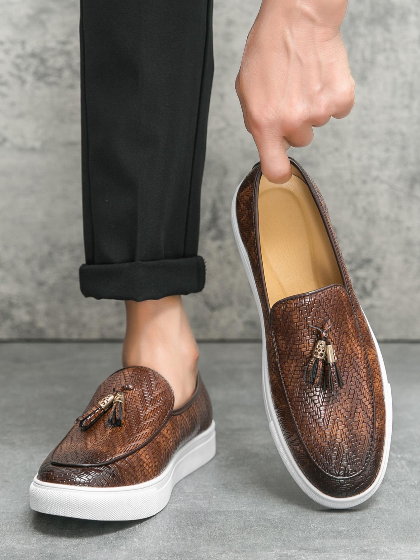 Men's Fashionable Plain Color Slip-on Loafers, Low Top Loafers, Casual Comfortable Flat Shoes for Daily Wear, Lightweight Breathable Shoes for All Seasons, Boy