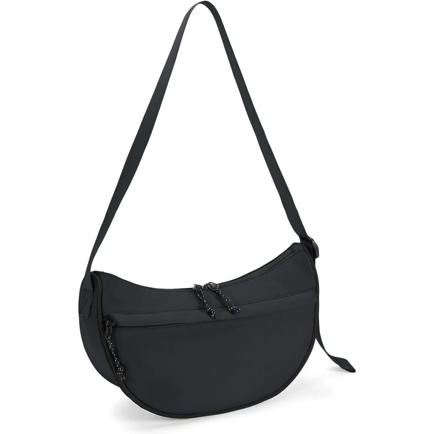 Anti  Crossbody Bag for Women & Men, Lightweight Nylon Crescent  Bag with RFID Pocket, Adjustable Strap