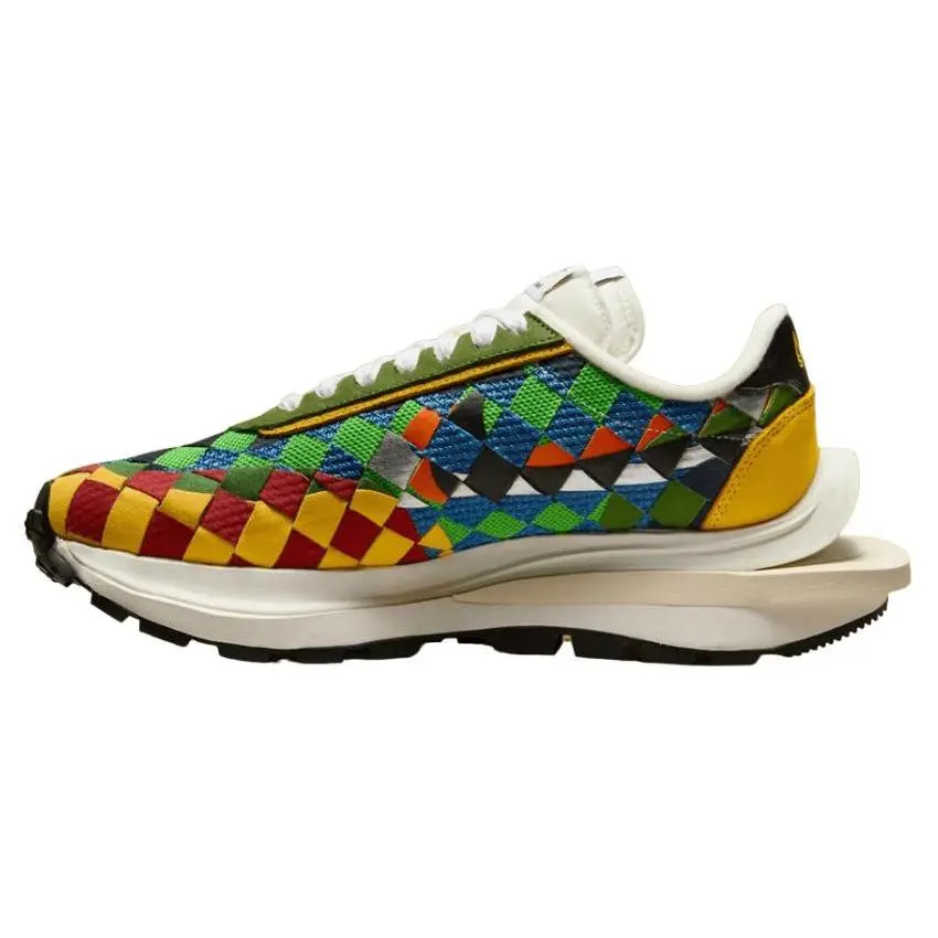 Sacai x Jean Paul Gaultier x Nike VaporWaffle Green Gusto Low-Top Lifestyle Sneakers for Men and Women Verifiable, with credentials and supporting global authentication