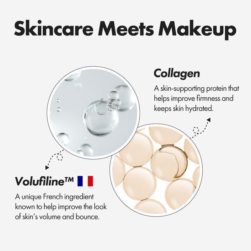 Cover Cream Stick V w/ Detachable Brush - Korean Skin Care Color-Changing Foundation Stick with Collagen Capsules (0.45 oz)