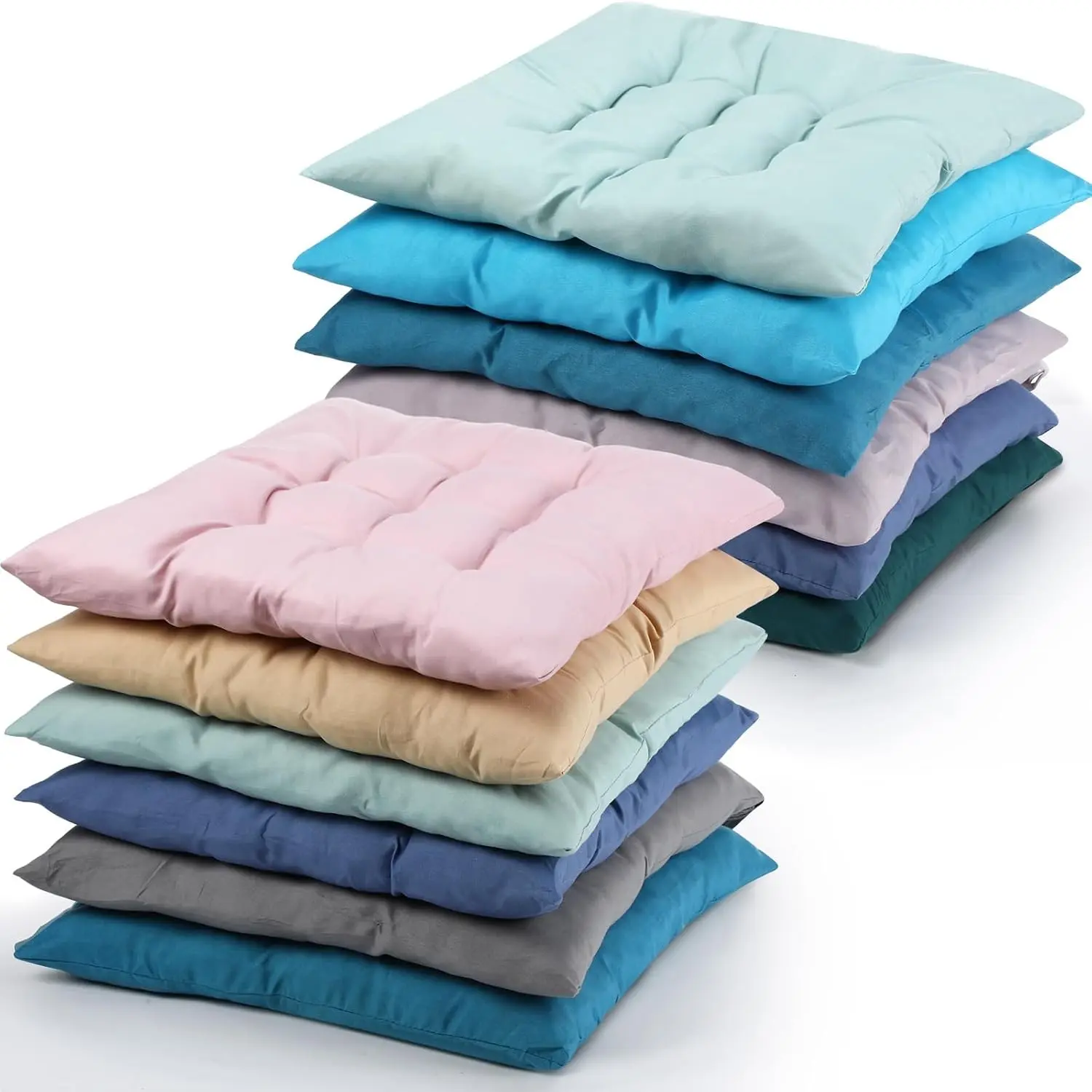 Buryeah 12 Pcs 15.7 Inch Square Floor Cushions Floor Pillows for Classroom