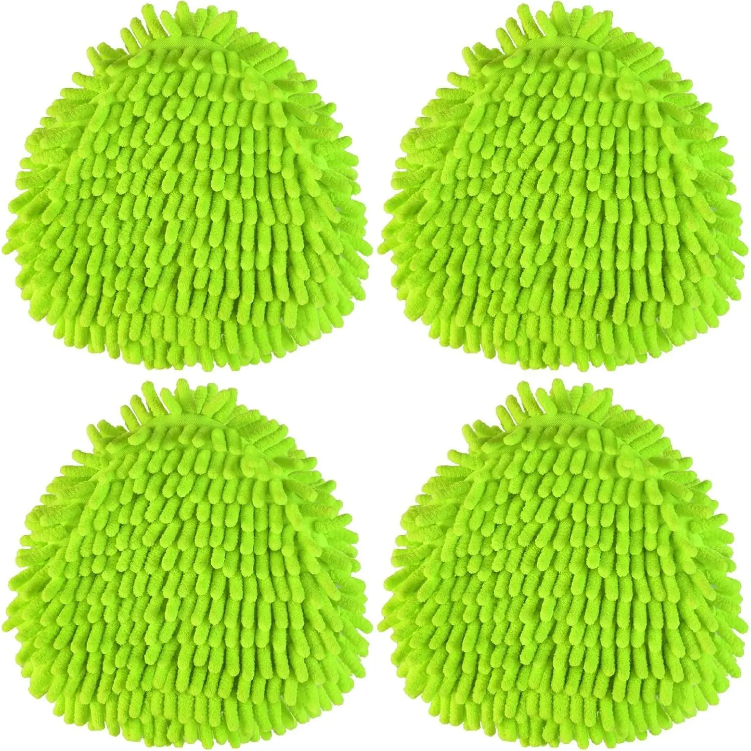 4 Pack Mop   Compatiable with Ocedar EasyWring ,Green Mop Heads Refill for Easywring Spin 1  System - Microfiber Chenille, Easy to Replace,Deep Floor Cleaning and Machine Washable