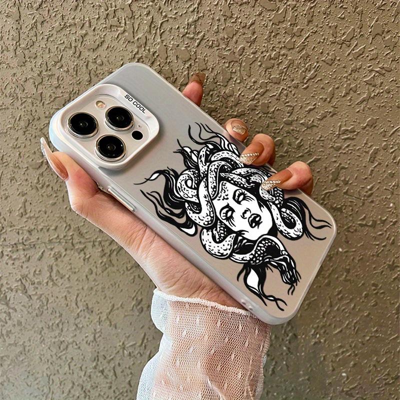 Medusa Pattern iPhone 16 15 14 13 12 XR XS X Plus Pro Max Phone Case Artistic Style Shockproof Protective Cover Durable Scratch-resistant Fashion Trend High-quality Lightweight Eco-friendly Material New Hot-selling Gift