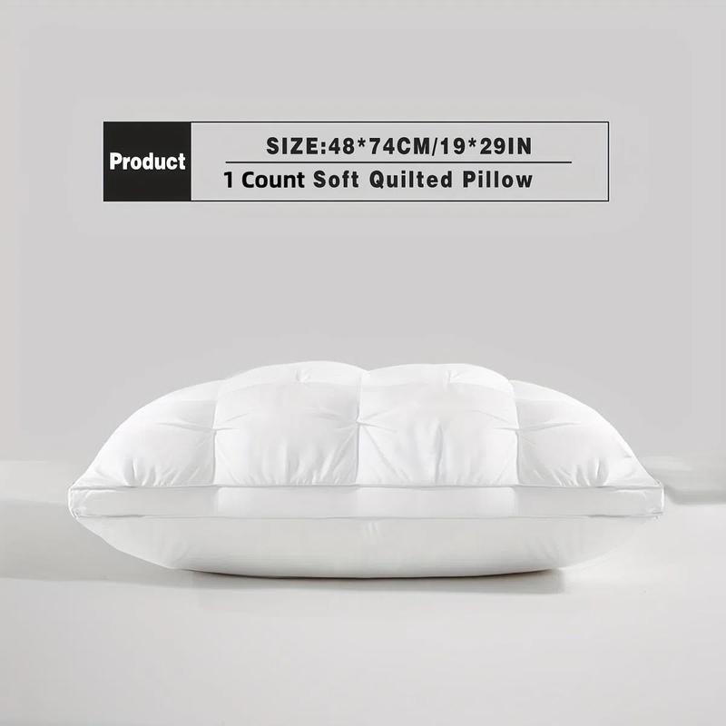 Solid Color Comfortable Fluffy Pillow, 1 Count Soft Neck Supportive Memory Foam Pillow, Sleeping Pillow for Home Bedroom, Bedding Supplies, Bedroom Accessories, Memory Foam Cushion