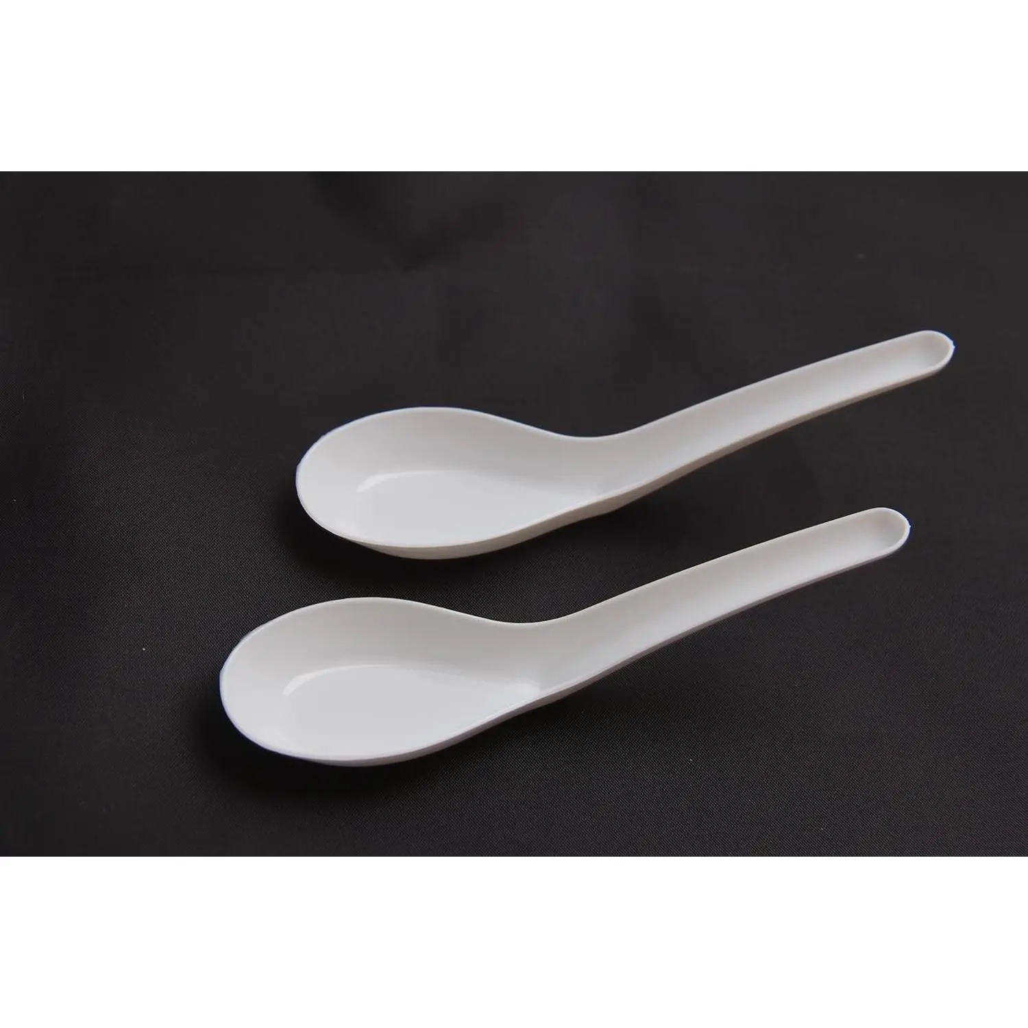 100 Pack Disposable Asian Soup Spoons,Chinese Soup Spoons Plastic Disposable White