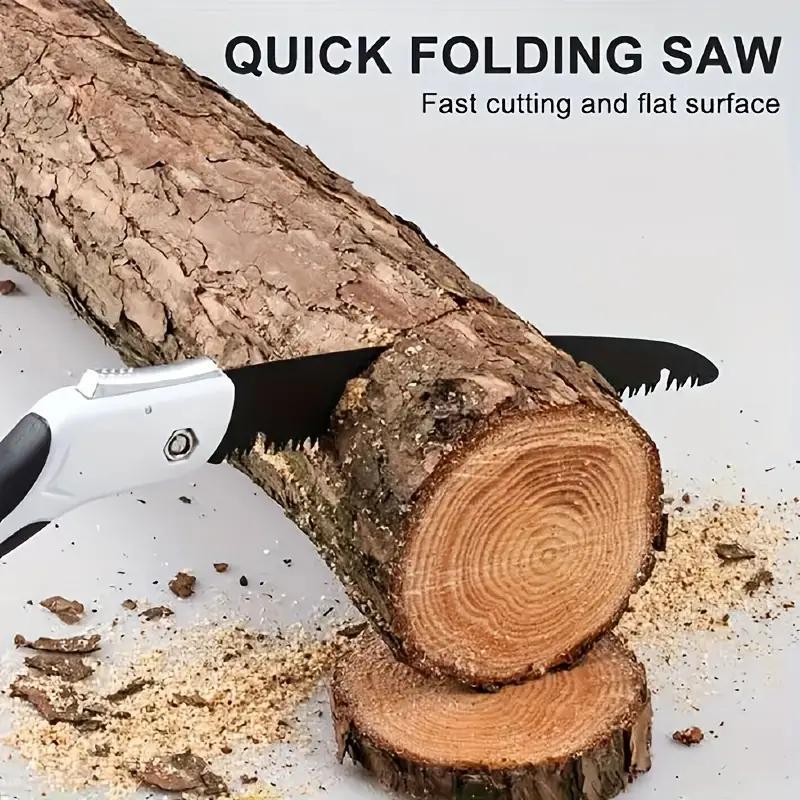 Foldable Hand Saw, Portable Mini Saw, Multifunctional Quick Folding Saw for Home Decoration, Gardening, Woodworking and Camping, Hand Tools, Saw Blades