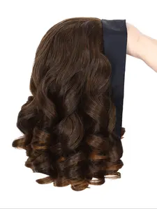 Curly Headband Wig 14 Inch Headband Wig Curly Fashionable Plain Color Curly Hair Wigs for Women, Gorgeous Fluffy Wigs with Band, Synthetic Full Machine Wigs for Party, Daily Use