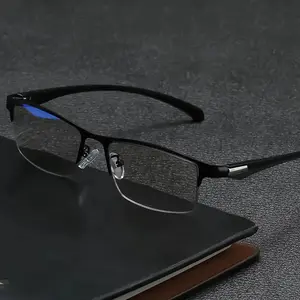 2026 New 3-in-1 Progressive Multi Focus Metal Semi Rim Reading Glasses Classic Stylish Dual Function Available in Three Colors Includes Glasses Case Daily wear summerwins casual