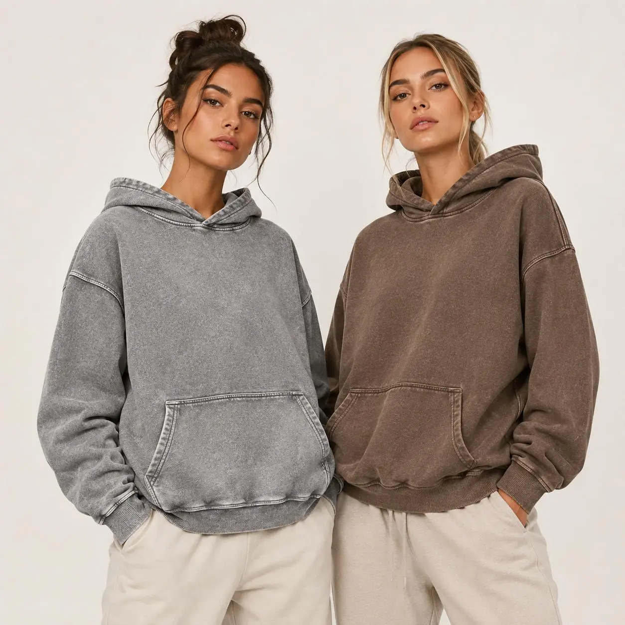 Acid Wash Hoodie Oversized Vintage Hoodie Unisex Heavy Weight Hoodie Distress Hoodies for Men Women Couples with Pockets