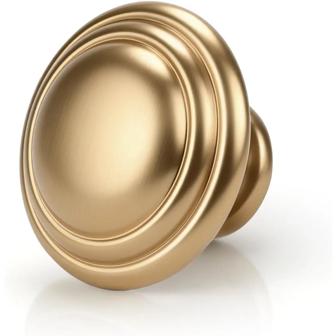 Warm  Drawer Knobs Brass Kitchen Cabinet Knobs Solid Zinc Alloy Round Dresser Handle Pulls, Diameter: 1.32 Inch(33.5mm),6 Pack