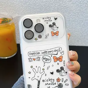 Compatible with Apple 17/16/15/14, Graffiti Mickey Mouse Phone Case, Stylish Protective Cover, Perfect Fit for Your Device