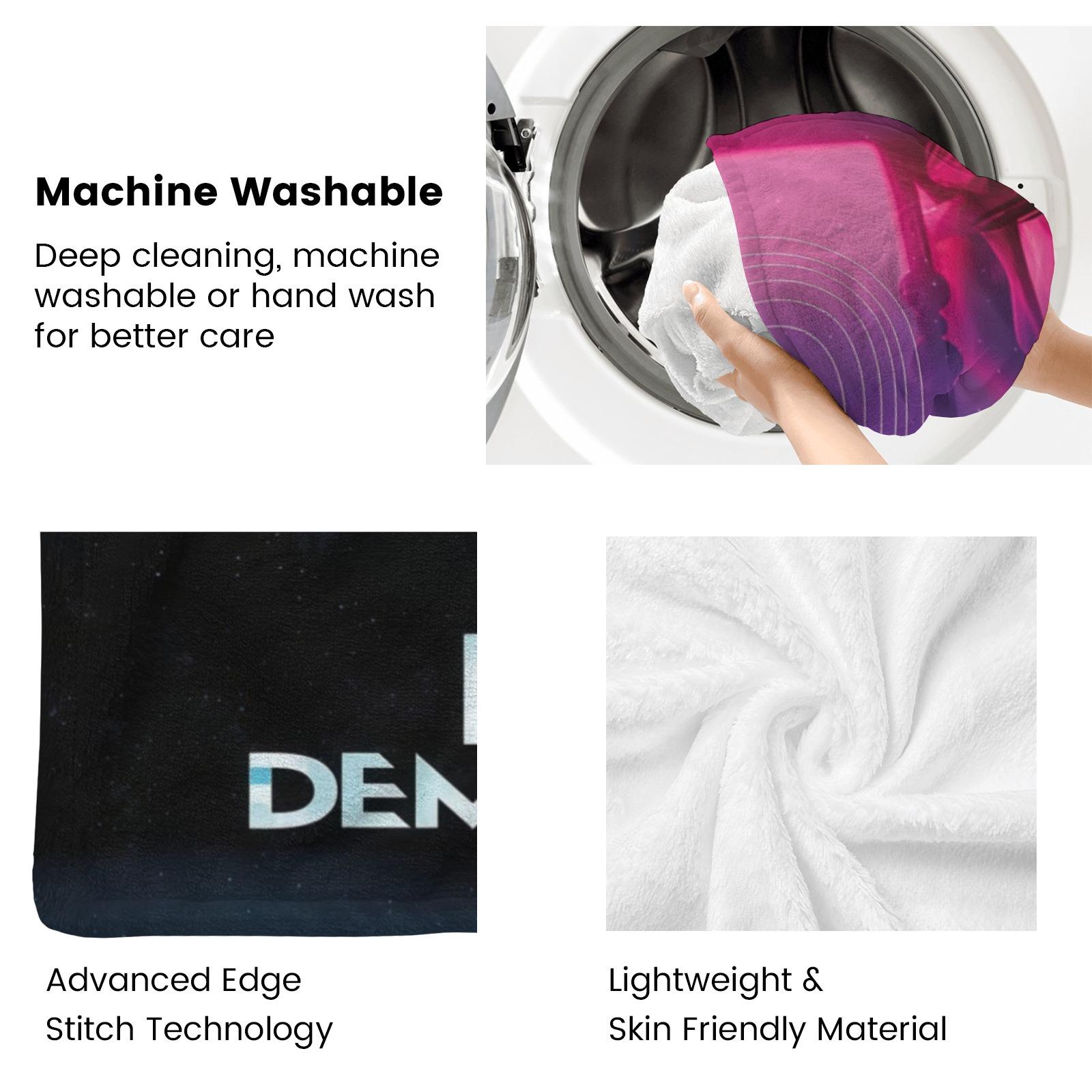 K-Pop Demon Hunters Theme Flannel Blanket Warm nap Blanket This Super Soft Flannel Blanket is The Perfect Gift for Christmas and lovers Soft Warm Cozy Throw for Bed Sofa Nap Travel, Cute Home Decor