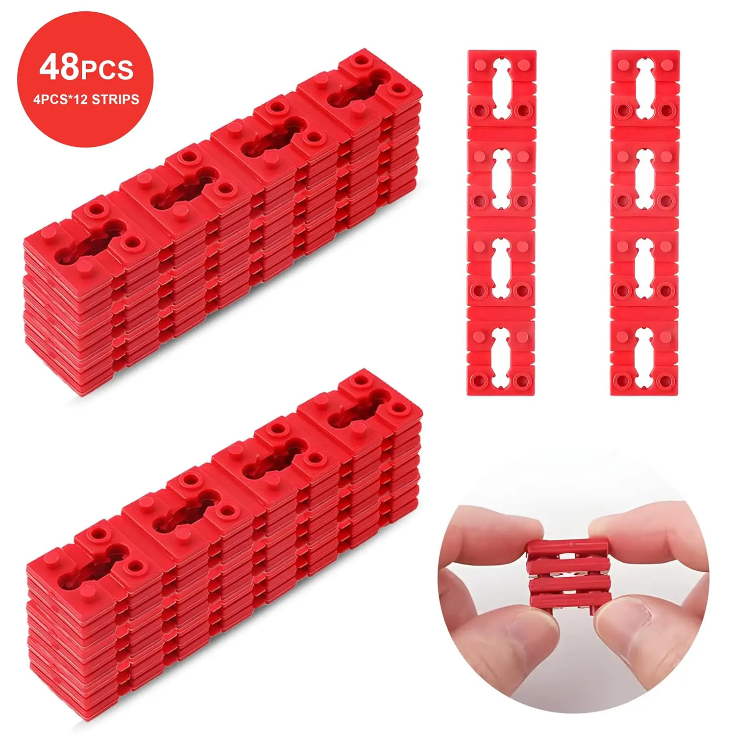 48 PCS Outlet Spacers for Electrical Box, Switch and Receptacle Spacers for Loose Outlet Plug Fix, Electrical Extender Outlet Shims Light Switch Spacer