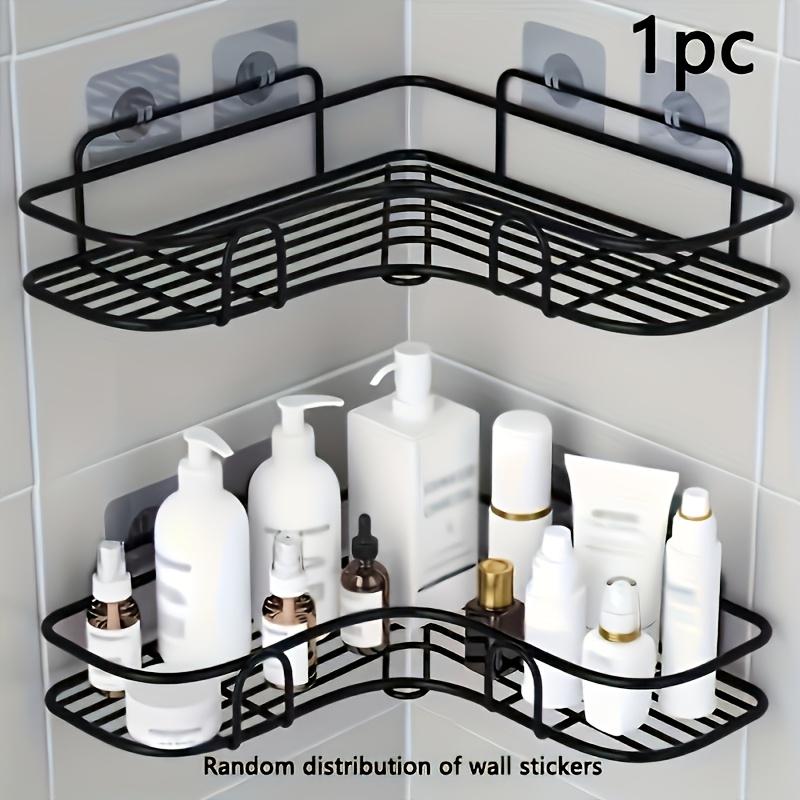 Corner Bathroom Shelf Set, No-Drill Triangle Organizer Rack for Bathrooms & Kitchens, 1 Piece/2 Pieces Storage Box Cabinet Shelf for Bathroom Decor Supplies