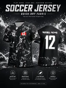 2026 Special Edition Canada National Team Men's Soccer Jersey, Splatter Print Quick-Dry Breathable Football Shirt, Sporty Fit