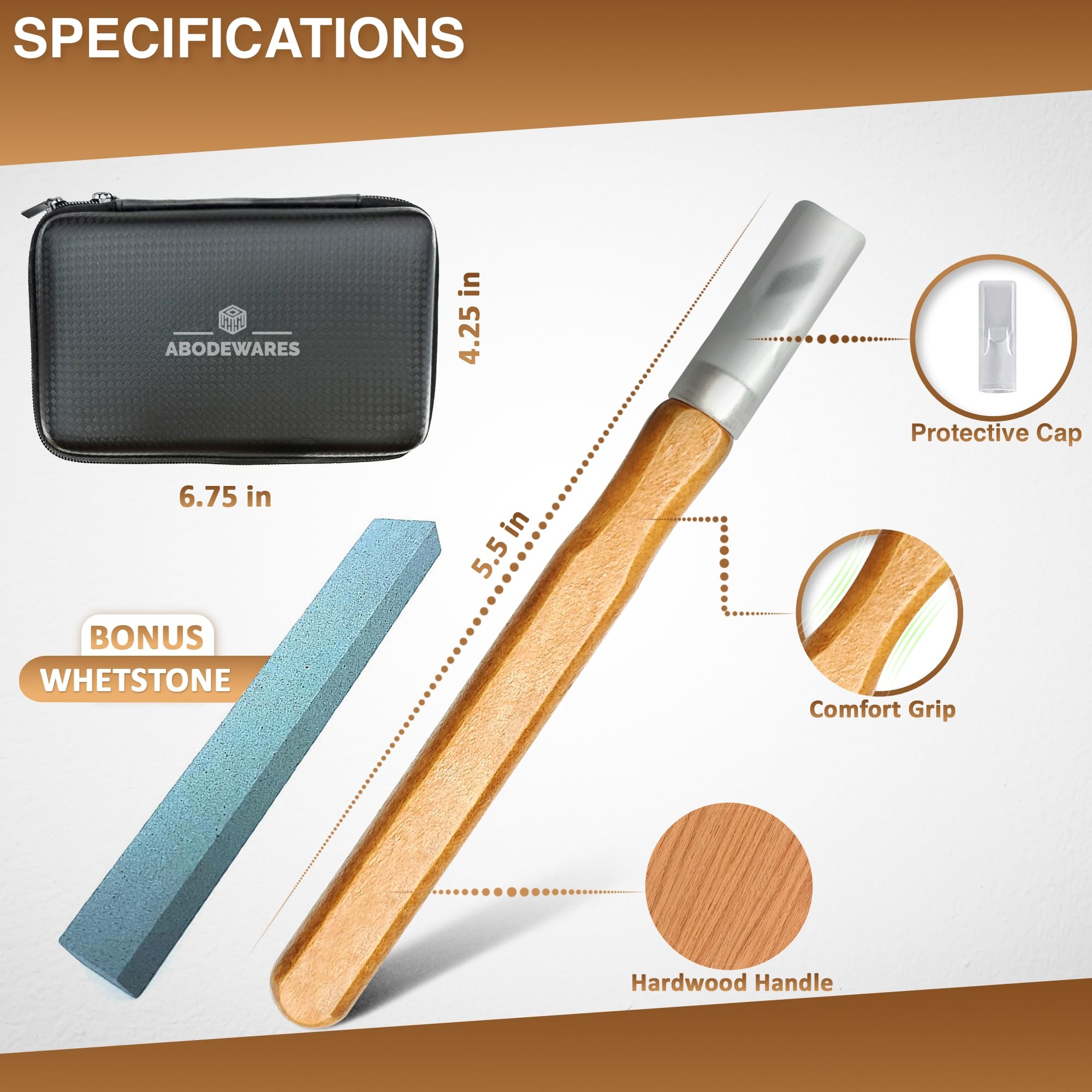 Wood Carving Knife Set - 12 PCS Hand Carving Tool Set for DIY Sculpture Carpenter Experts & Beginners - Home Improvement