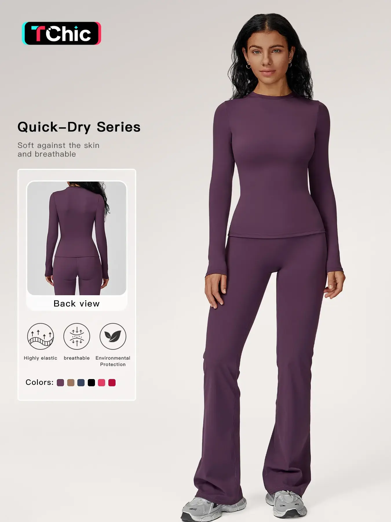 Women's Sporty Tracksuit Set, Casual Two-Piece, Comfortable Athletic Wear, Sportswear Set, Exercise Clothing Set, Ideal for Gym & Daily Activities