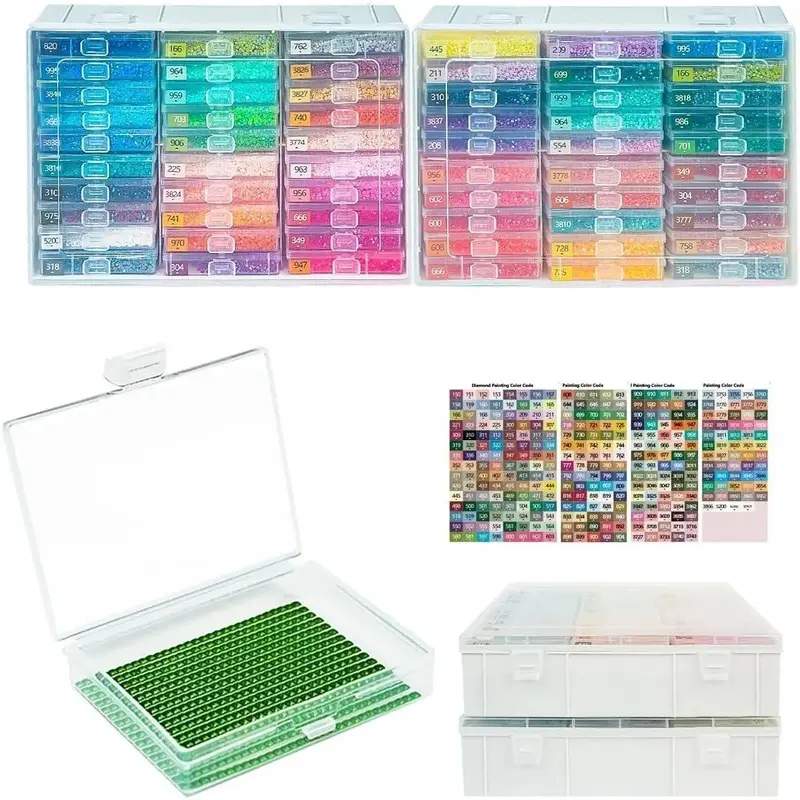 Functional Art Trays with Beads Holder & Tray Storage (2 Boxed Packs, 60 Count) – Home Organizer Storage Accessories