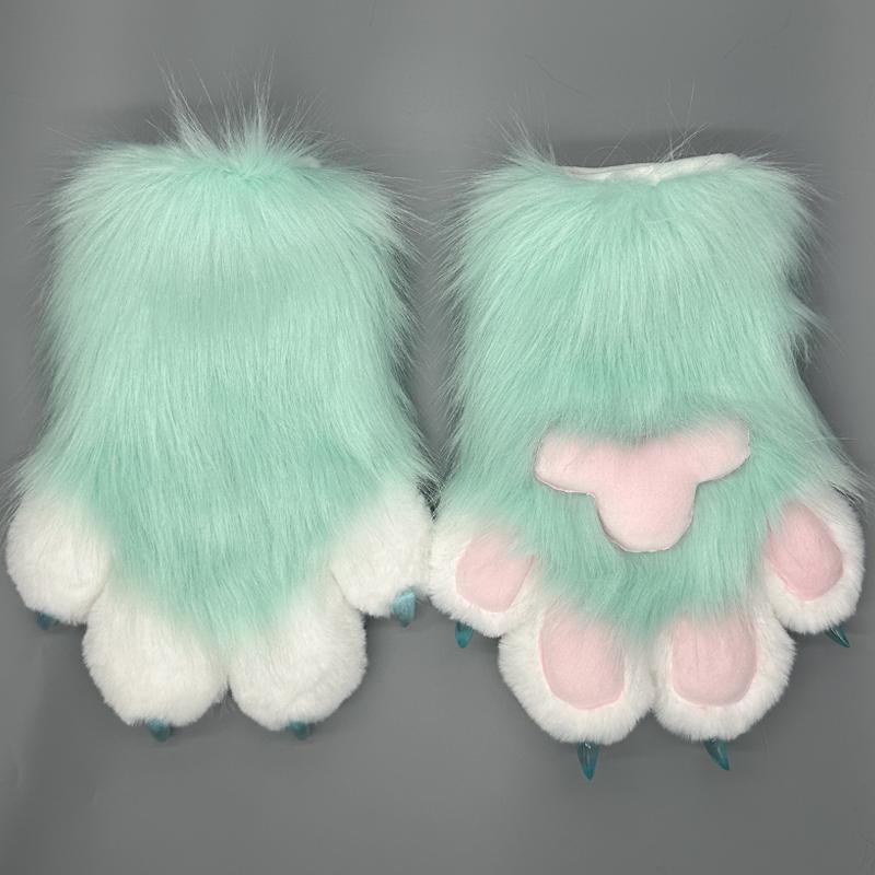 Fursuit paws gloves Furry Claw Gloves Built-in Whistle Decompression Toys Costume Party Accessories for cosplay