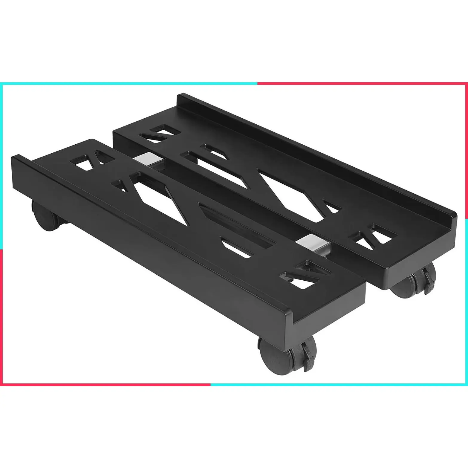Adjustable Mobile Computer Tower Stand with 4 Wheels