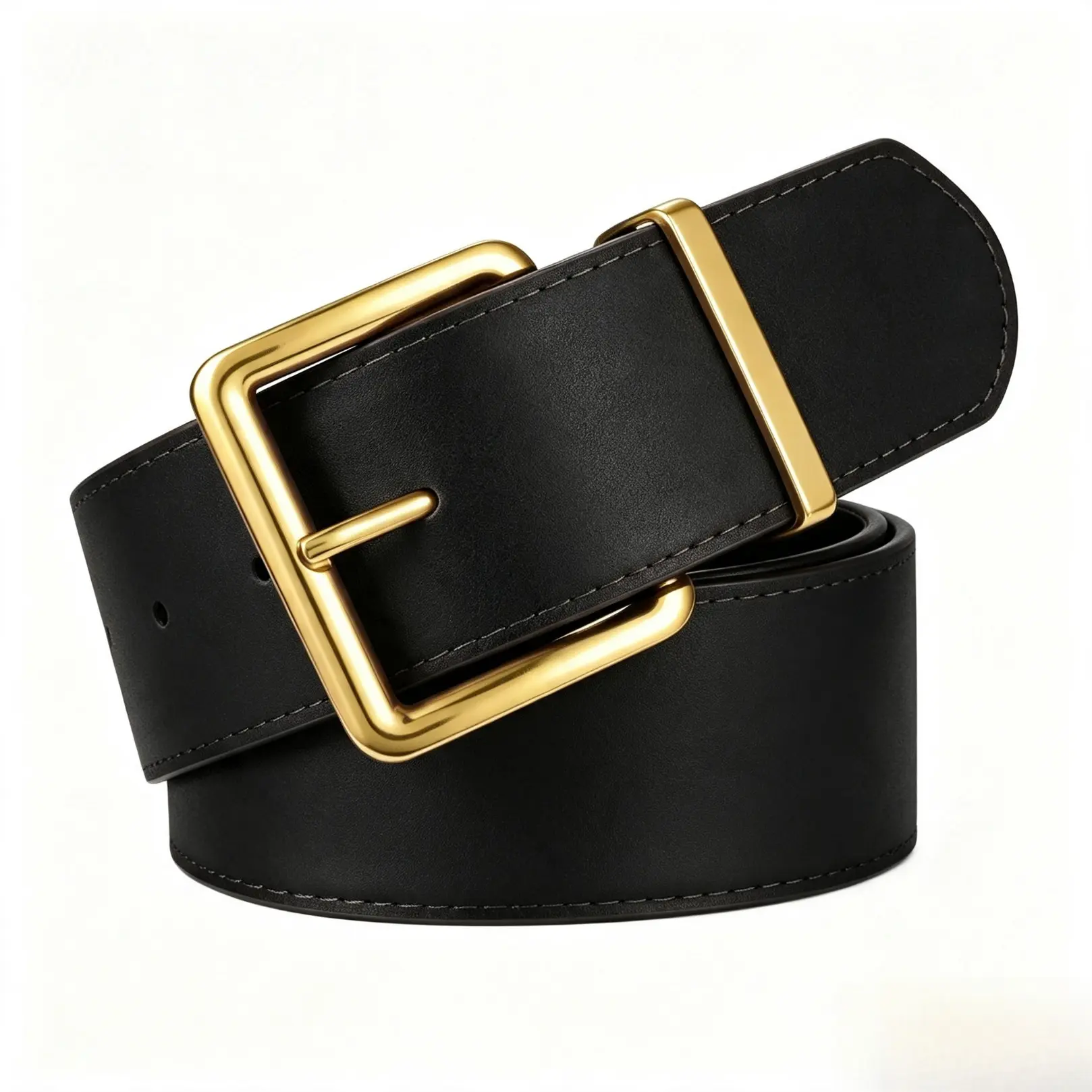 Women Wide Suede Belt With Square Gold Pin Buckle, Vintage Chunky Waist Belt, Fashion Adjustable Waistband, Classic Accessory Matched With Dresses, Coats And Daily Outfits