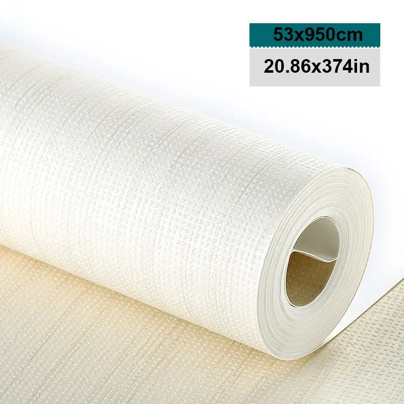 Peel and Stick Linen Solid Color Wallpaper, Non-woven Self Adhesive Wall Sticker for Bedroom Living Room TV Background Home Decor
