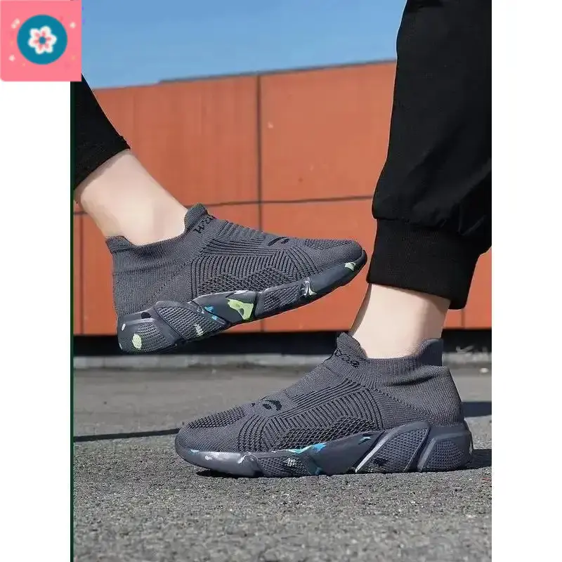 (New) Male Athletic Casual Low-Top Sneakers - Breathable Lightweight EVA Tile Runner, All-Seasons Daily Wear Sports Shoes, Breathable Runner