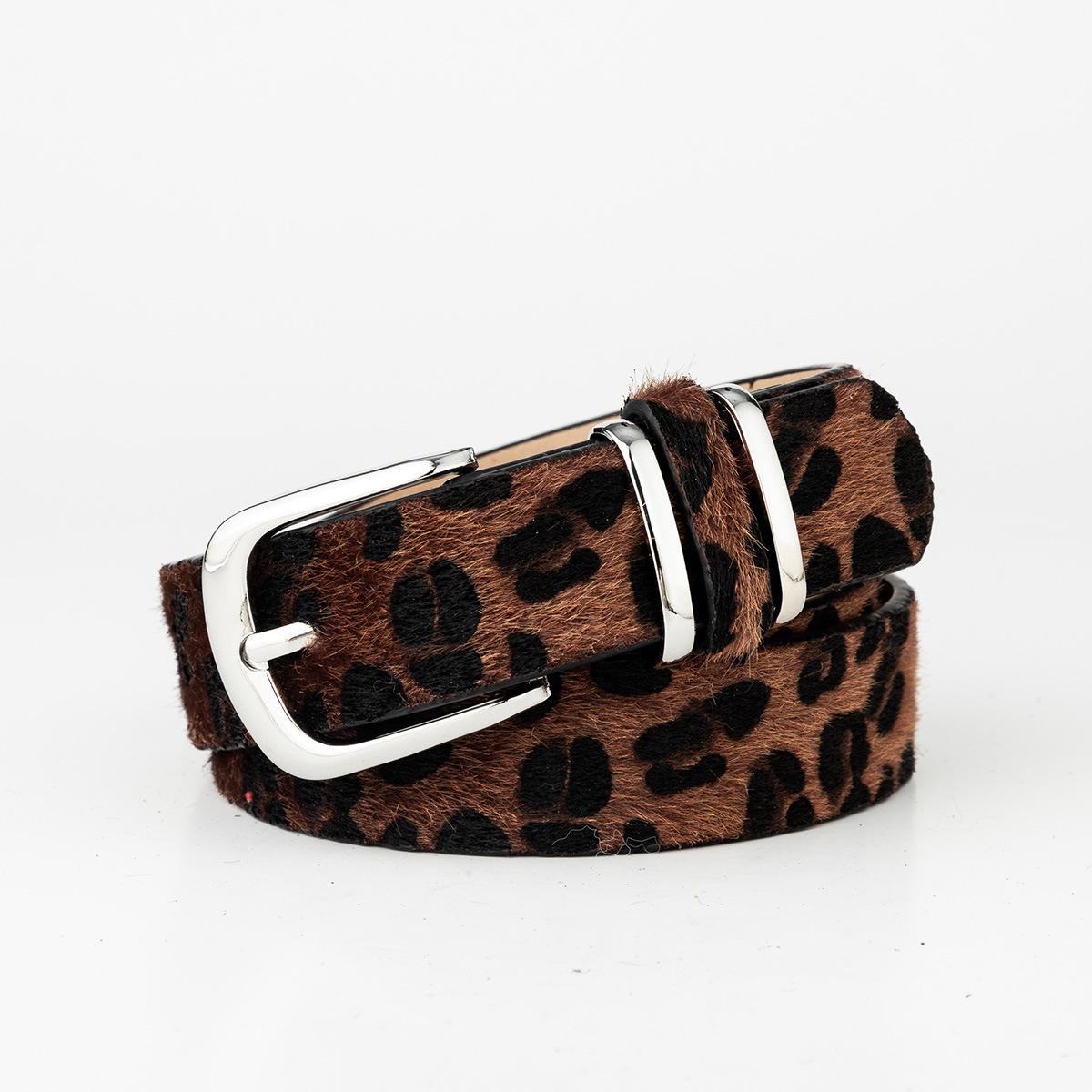 Four-season Y2K pin buckle snake print belt, spicy girl leopard print subculture millennium accessory, simple punk leather belt for women