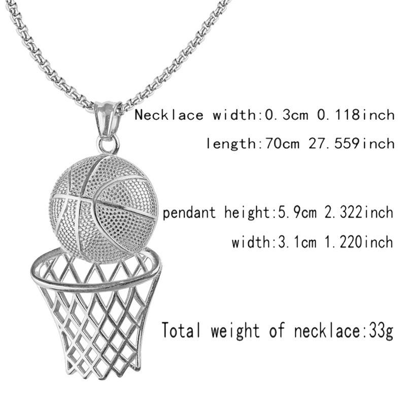 Basketball hoop pendant hip-hop creative necklace - New product jewelry for sports accessories