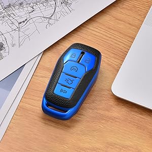 Soft TPU Car Key Fob Case Cover for Ford F150 Explorer 2013-2017 Fion Mtang Edge Lincoln MKZ MKC MKX 5 Buttons Smart Key