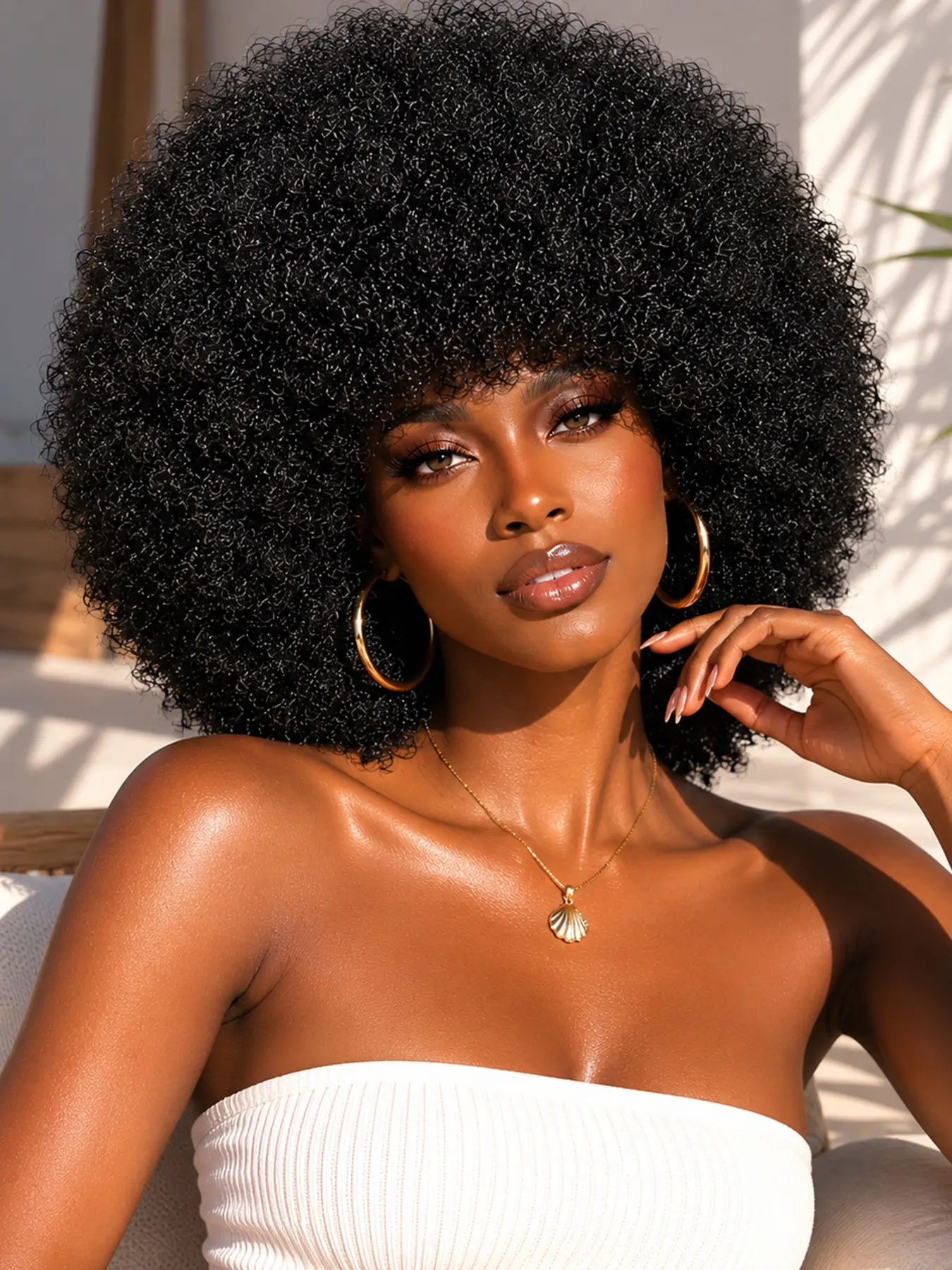 Explosive Hair Wigs, Synthetic Curly Wigs, African Short Curly Hair, Retro Afro Style, High Volume, Easy to Maintain, Full Head Wig for Parties, Halloween, Stage, Cosplay