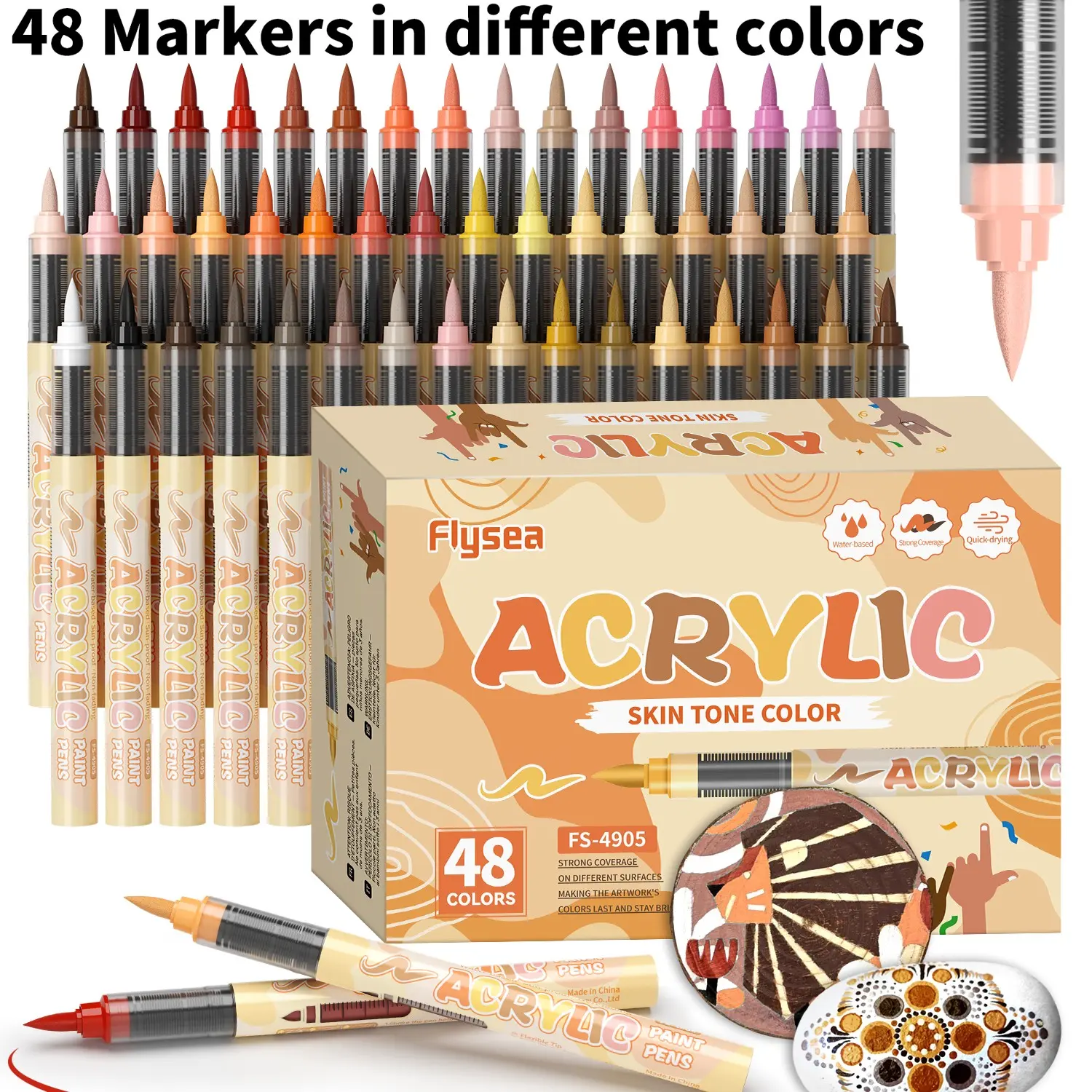 240 Colors Painting Pens, Direct Liquid Acrylic Markers, 72 Skin Tones, 36 Macaron Shades, 12/24 Gradient Sets, Professional Art Tools, Artist Supplies