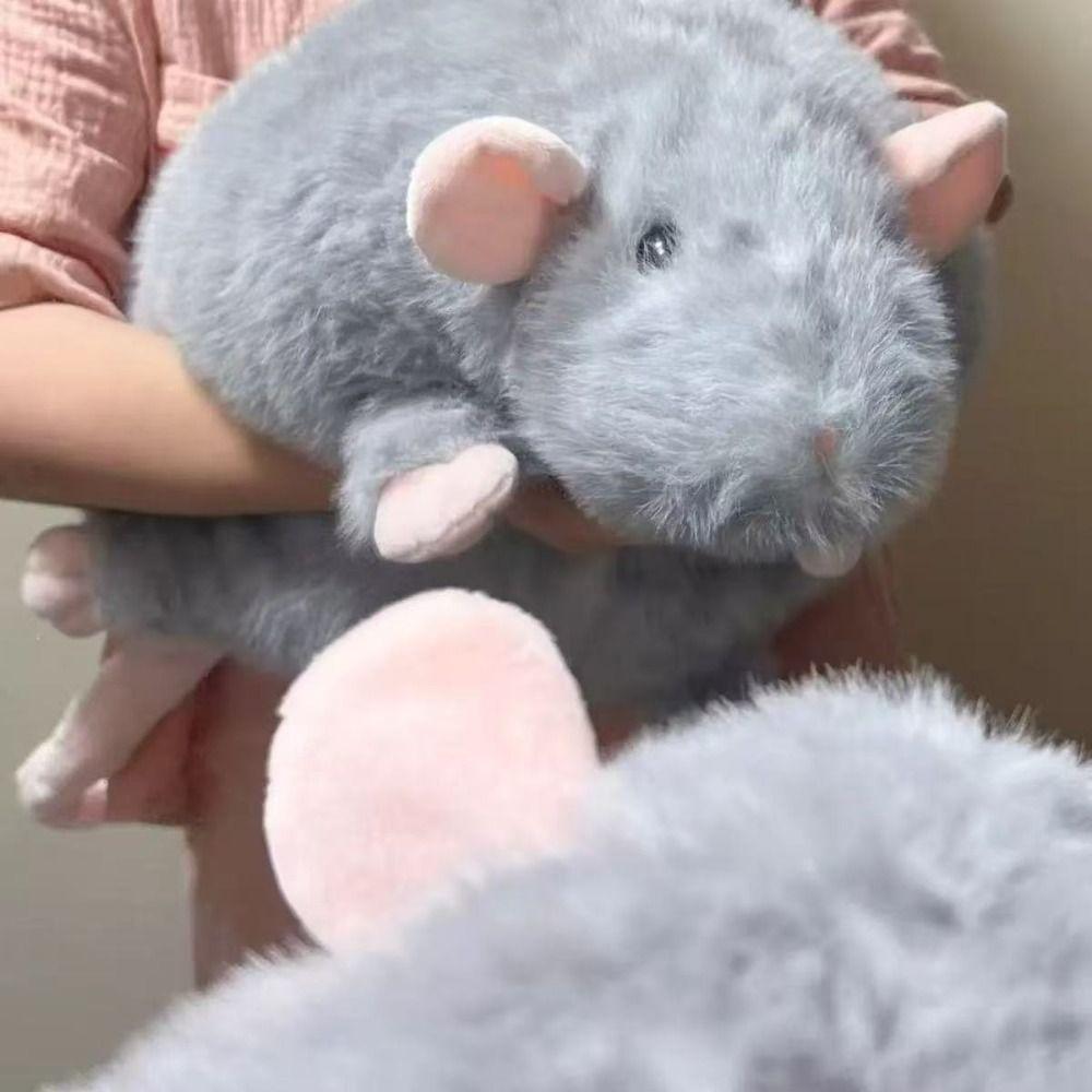 Creative 30/45/90cm Mouse Doll Plush Cartoon Flower Branch Rat Doll Soft Oversized Animal Figure Kids Gift Birthday