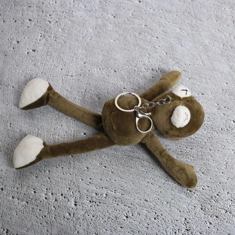 Long Legged Frog Backpack Pendant Soft Stuffed Ugly Cute Doll Keychain Funny Cartoon Creative Design Keychain Key Ring