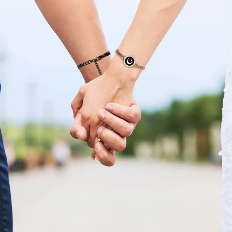 Couple Bracelets Relationship Touch Bracelets Long Distance Touch Bracelets,  Vibration Light Up Remote Smart
