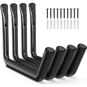 niffgaff Heavy Duty Garage Storage Hooks - 120 LB Capacity Wall Mounted Rack for Kayaks, Ladders, and Bikes