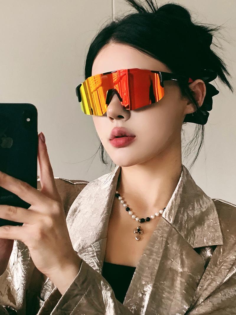 2026 New Arrival 7-Pairs Unisex Sports Cycling Sunglasses – Windproof Sun Visor European American Style Large Frame Slim Shades, TikTokShopBlackFriday Christmas