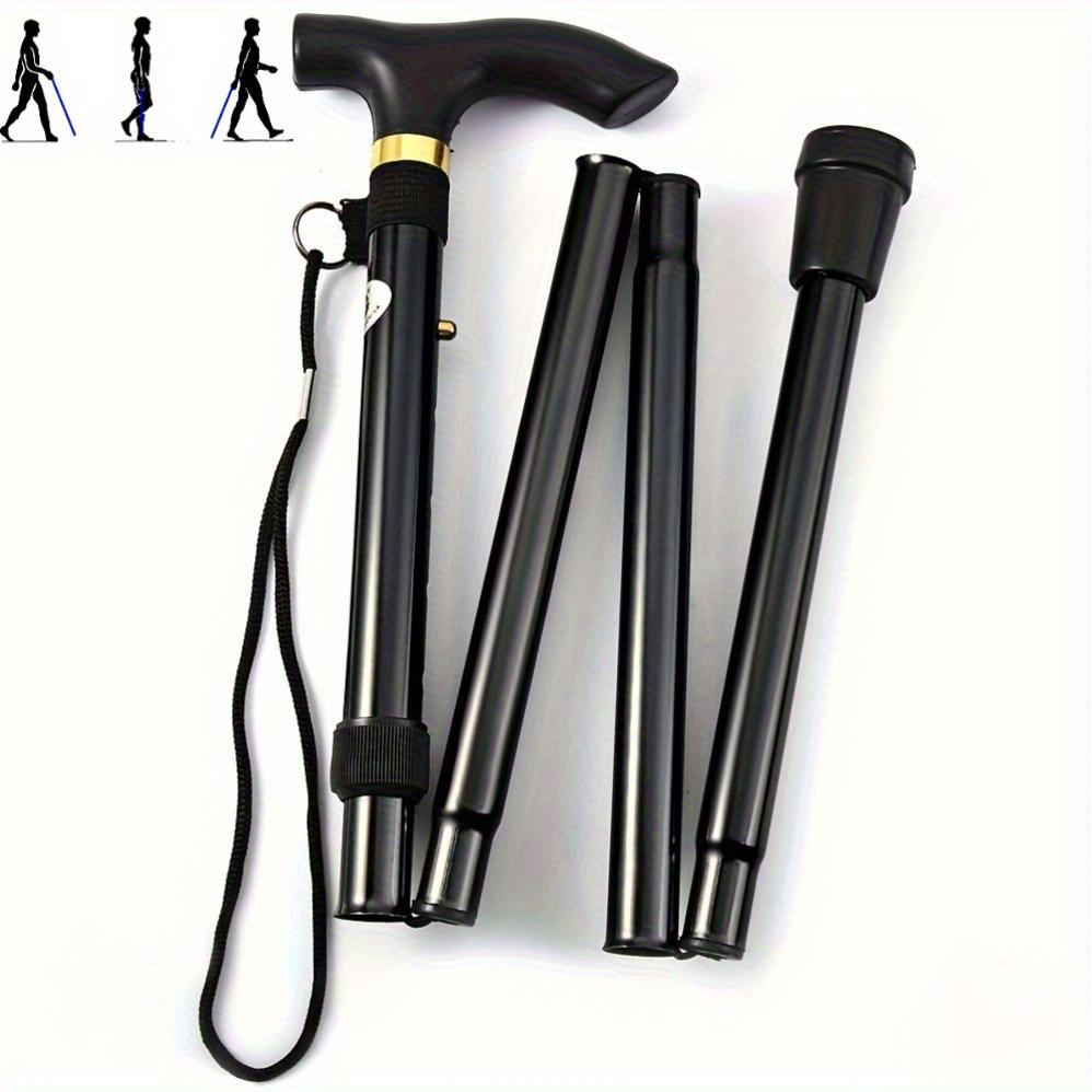 5-level Adjustable Height Folding Cane, Foldable Aluminum Alloy Walking Stick With Adjustable Height- Lightweight And Durable For Hiking And Travel