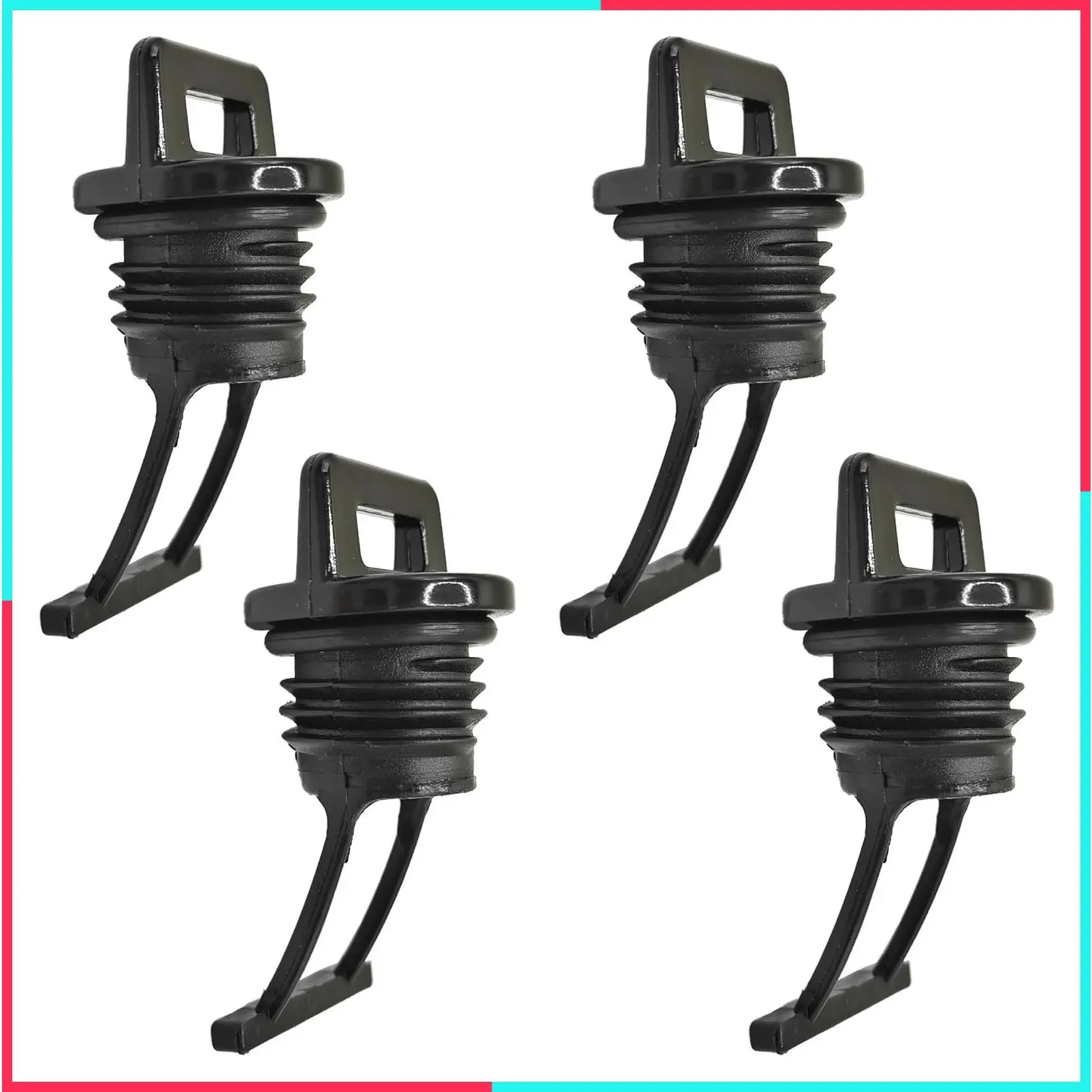 Plastic Hull Drain Plug Kit Replacement for Kayak Canoe Boat, 1" x 2.08" Drain Hole Plugs, 4 Pack