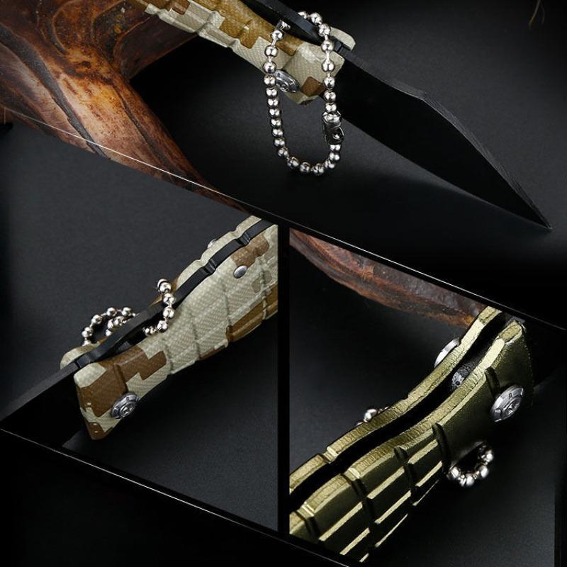 Creative Hand Grenade Shaped Knife, Outdoor Folding High Hardness Stainless Steel Camping Non-Slip Portable Fruit Knife Survival Gift