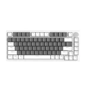 AJAZZ AK820 wired office Gaming mechanical keyboard, Backlit keyboard, 75% layout full key hot swappable Gasket structure luminous metal volume knob FN multimedia function ergonomic design e-sports game keyboard plug and play
