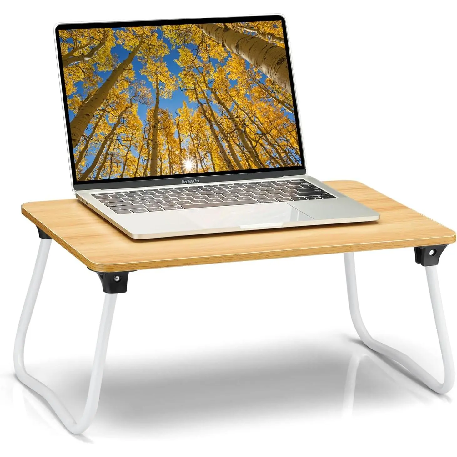 Portable Modern Synthetic Single User Foldable Lap Desk - Laptop/Tablet Stand, Breakfast Serving Tray, Lightweight Mini Table for Sofa & Couch